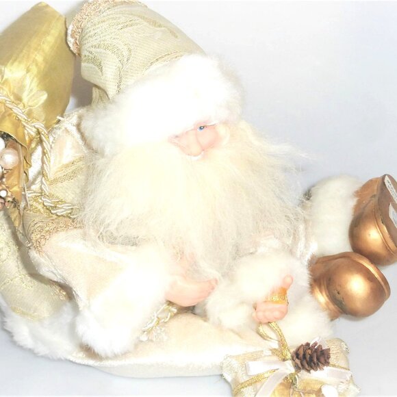 2 SANTA Table Pieces Santa List Naughty or Nice Fire Place Mantel Santa - Picture 10 of 11